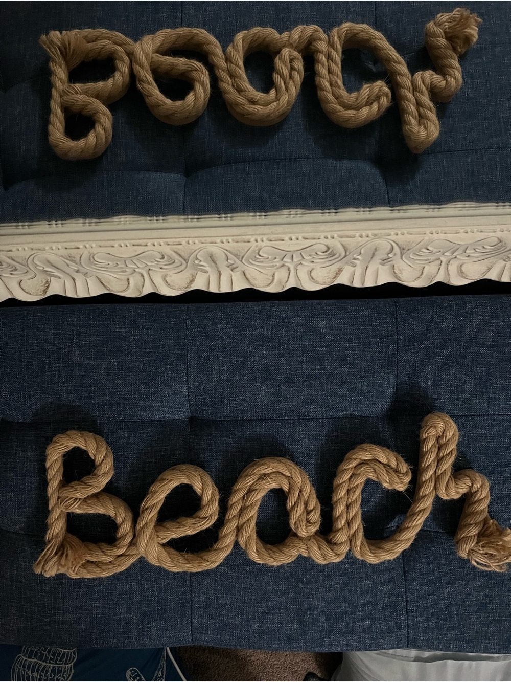 Beach jute rope wall decor